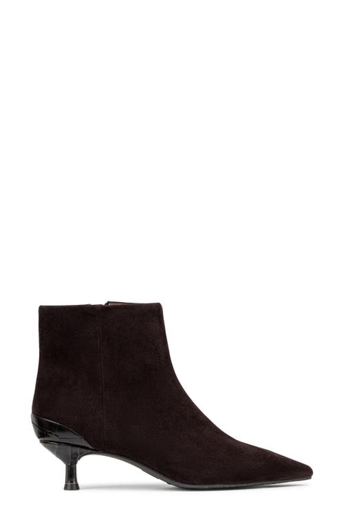 Donald Pliner Kitten Heel Pointed Toe Bootie In Brown