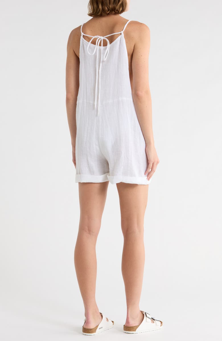 Vitamin A<sup>®</sup> Ophelia Linen & Organic Cotton Cover-Up Overalls, Alternate, color, White