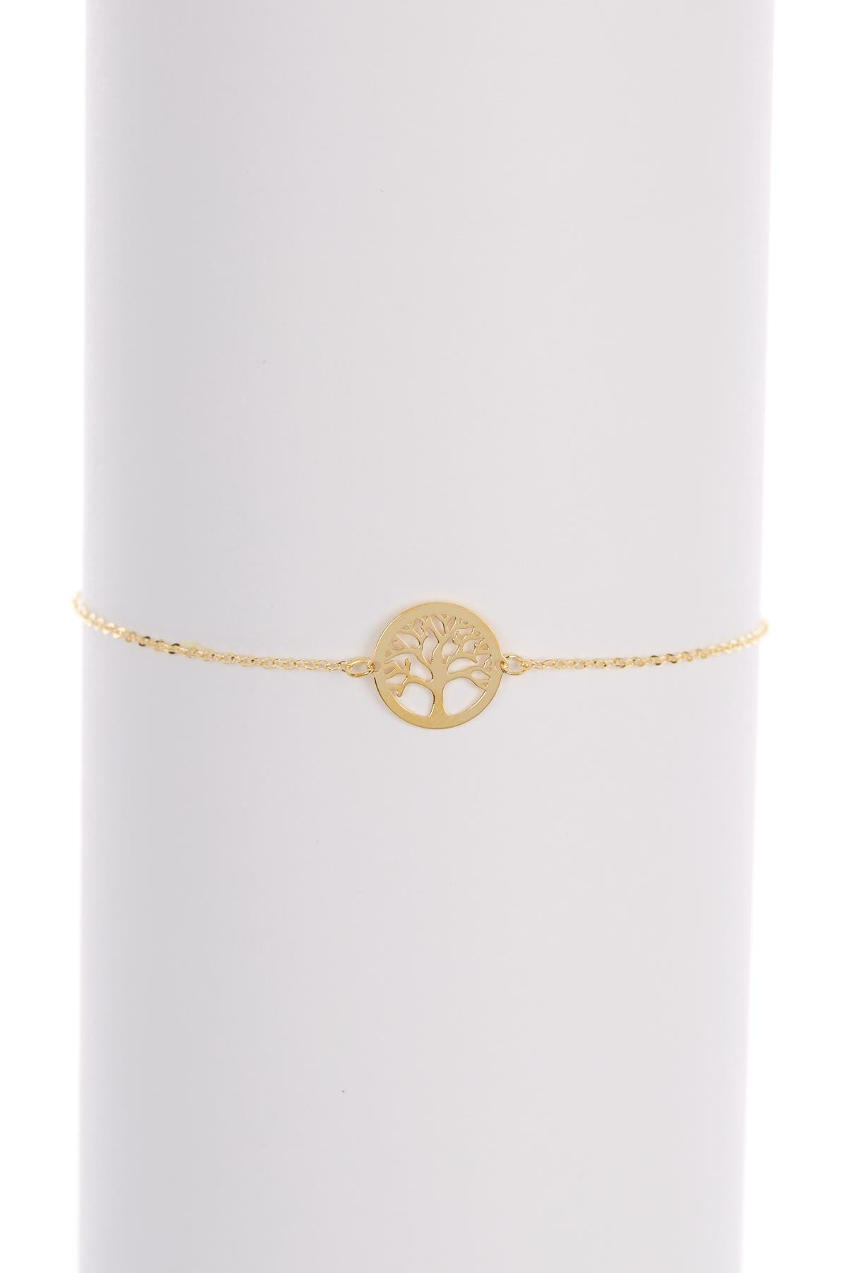 KARAT RUSH 14K Yellow Gold Tree of Life Charm Bracelet (Men ...