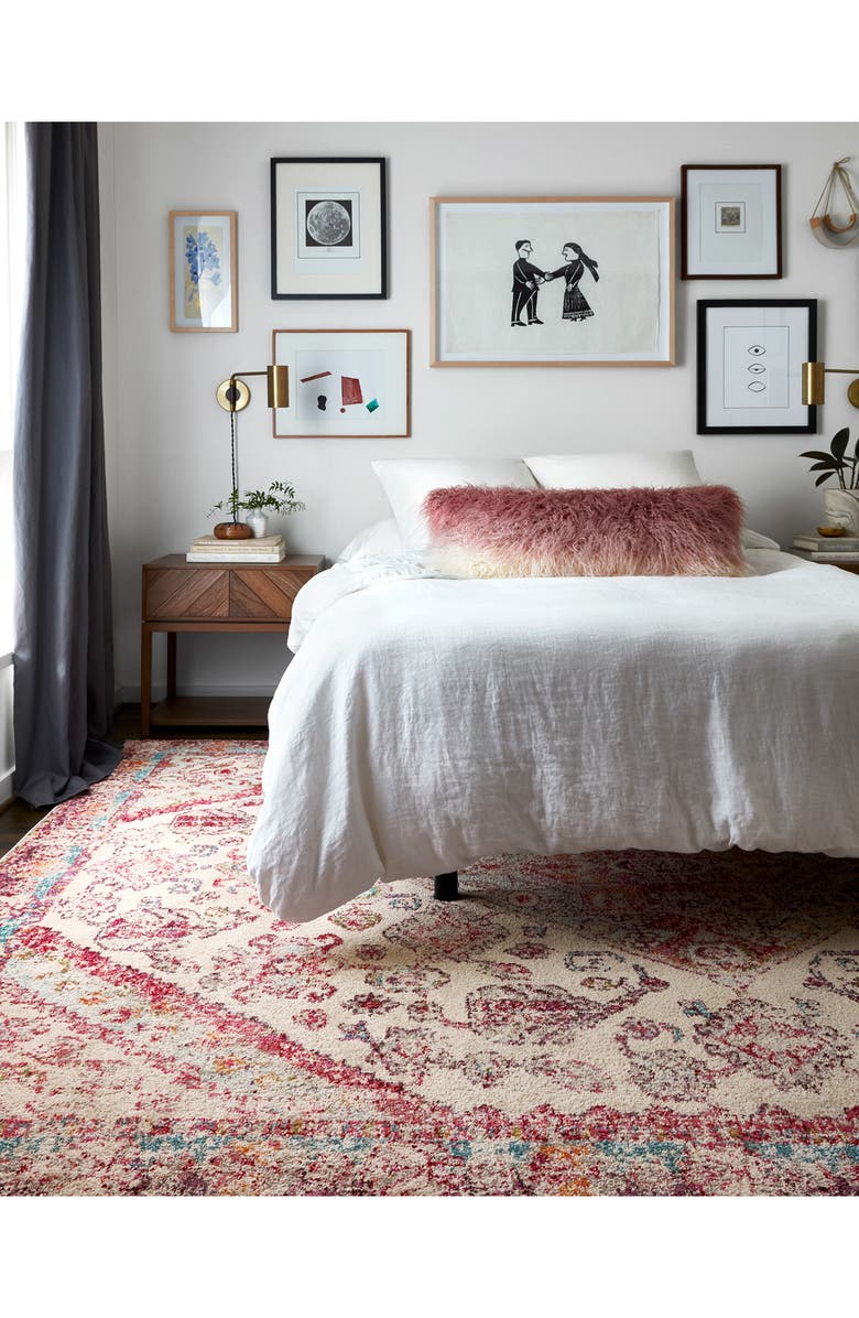 LOLOI Nadia Rug - Aqua/Pink - 5' x 8', Alternate, color,