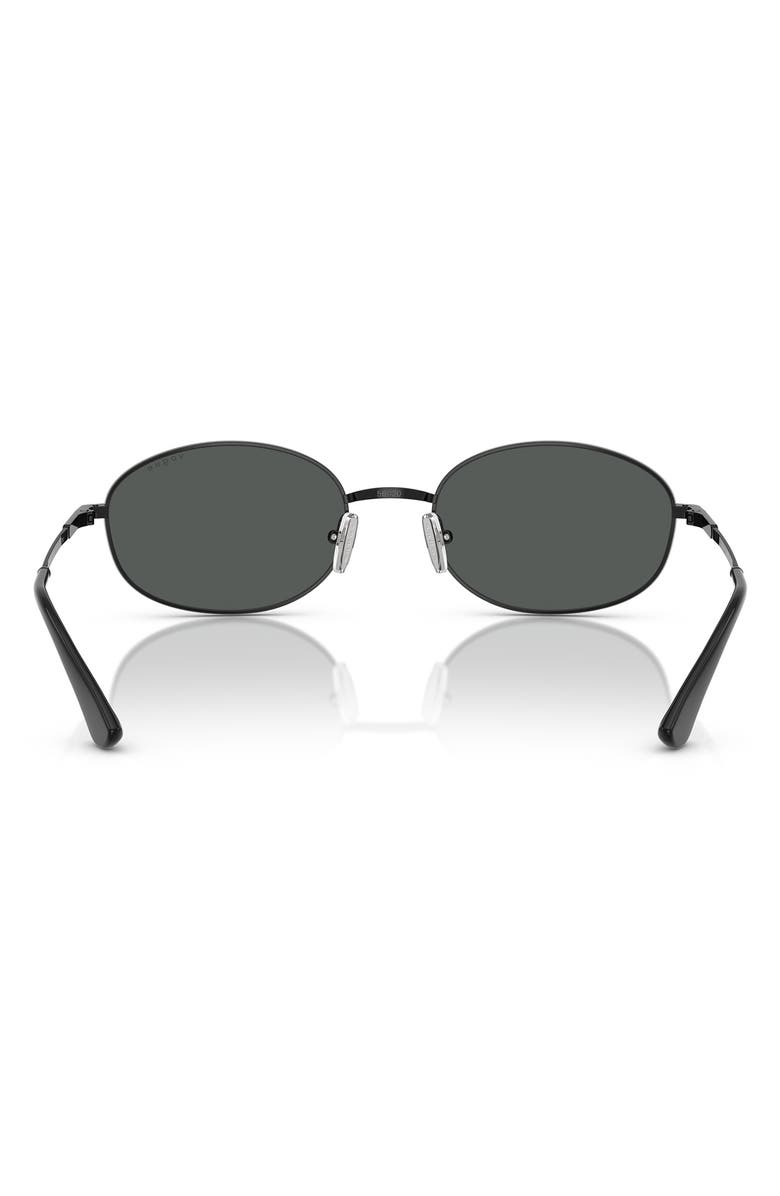 VOGUE 56mm Oval Sunglasses, Alternate, color, Black