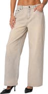 EDIKTED Dusty Low Rise Wide Leg Jeans