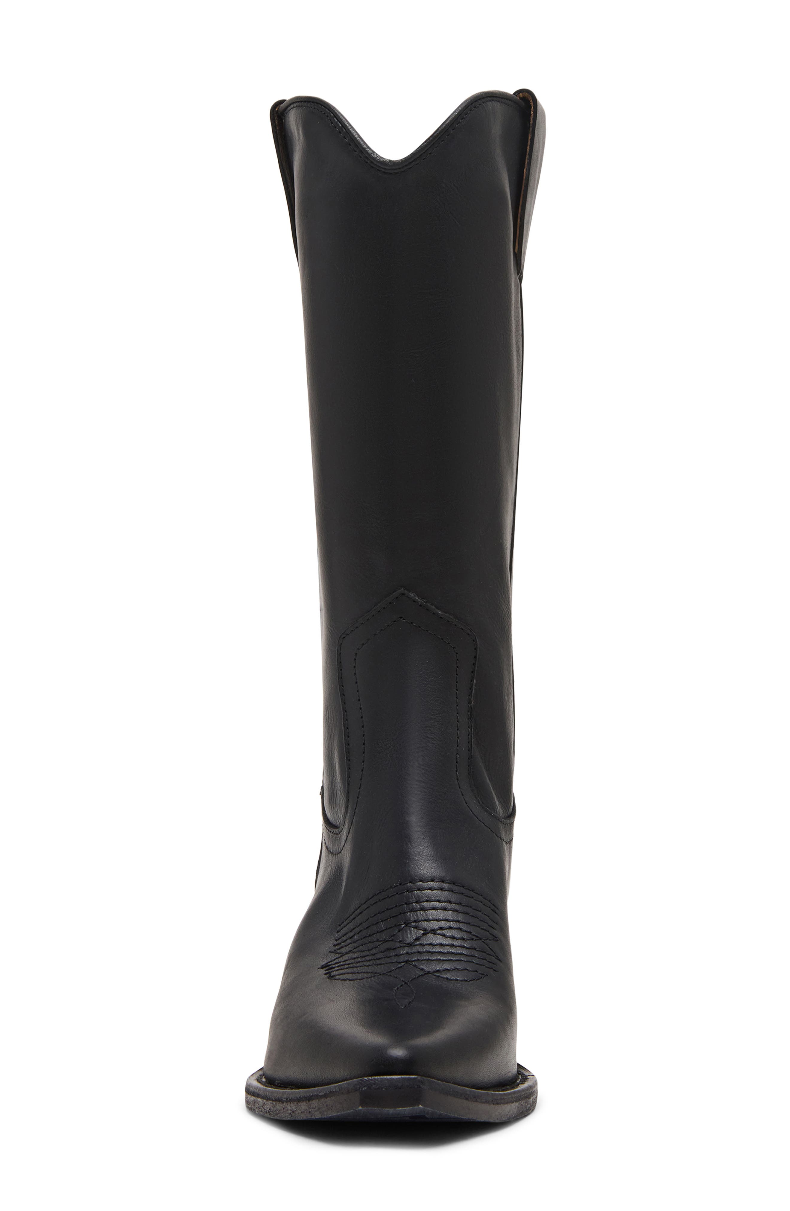 Steve Madden Albany Western Boot, Alternate, color, Black Leather