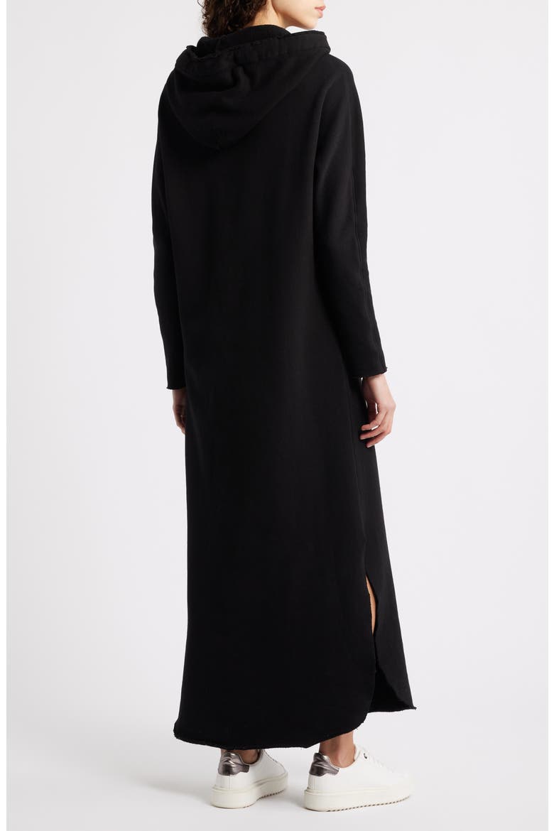 James Long Sleeve Hoodie Dress, Alternate, color, BLACK