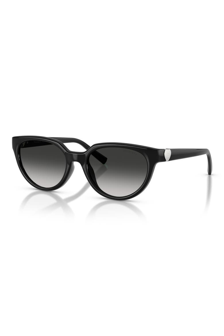 55mm Gradient Cat Eye Sunglasses, Alternate, color, BLACK / GREY GRADIENT