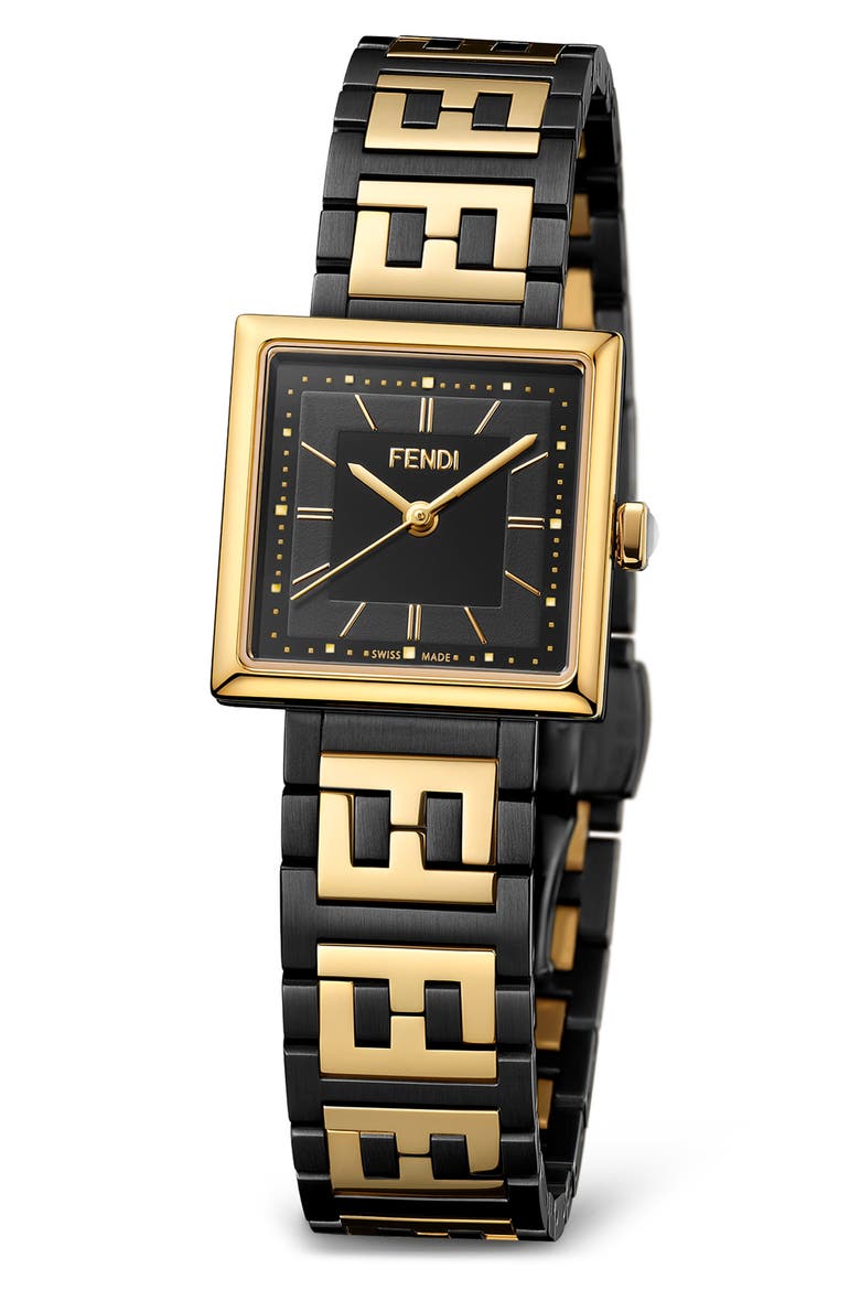 Forever Fendi Two-Tone Bracelet Watch, 23mm, Alternate, color, TWO TONE