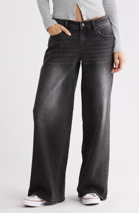Low Rise Wide Leg Jeans