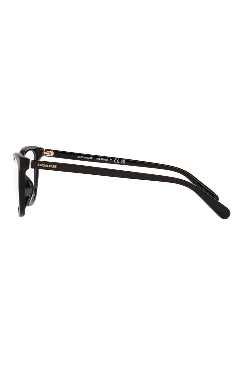 52mm Cat Eye Optical Glasses, Alternate, color, BLACK