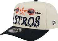 New Era Men's New Era Cream Houston Astros Throwback Tri-Hit A-Frame 9FIFTY Adjustable Hat