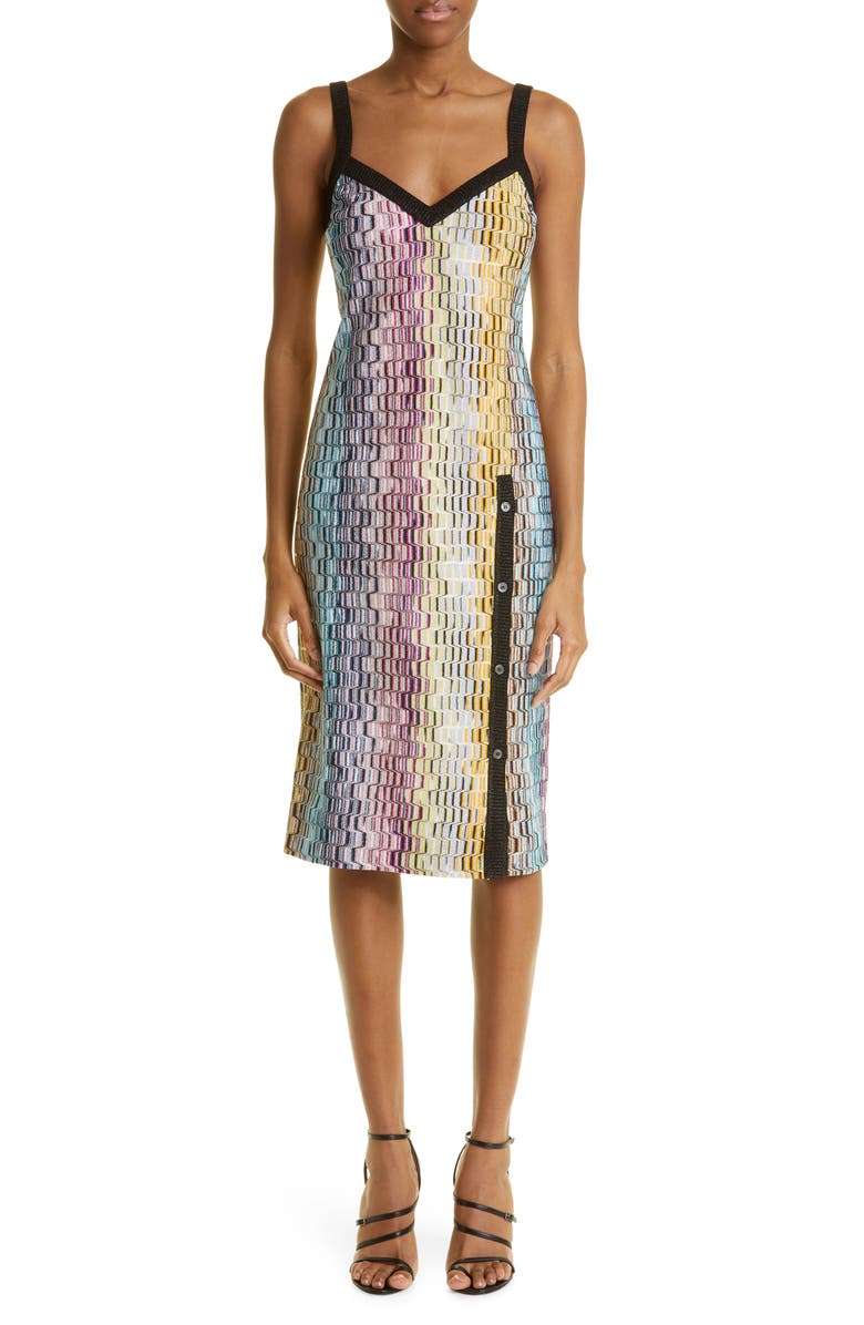 Missoni Vertical Meander Midi Sweater Dress, Main, color, 