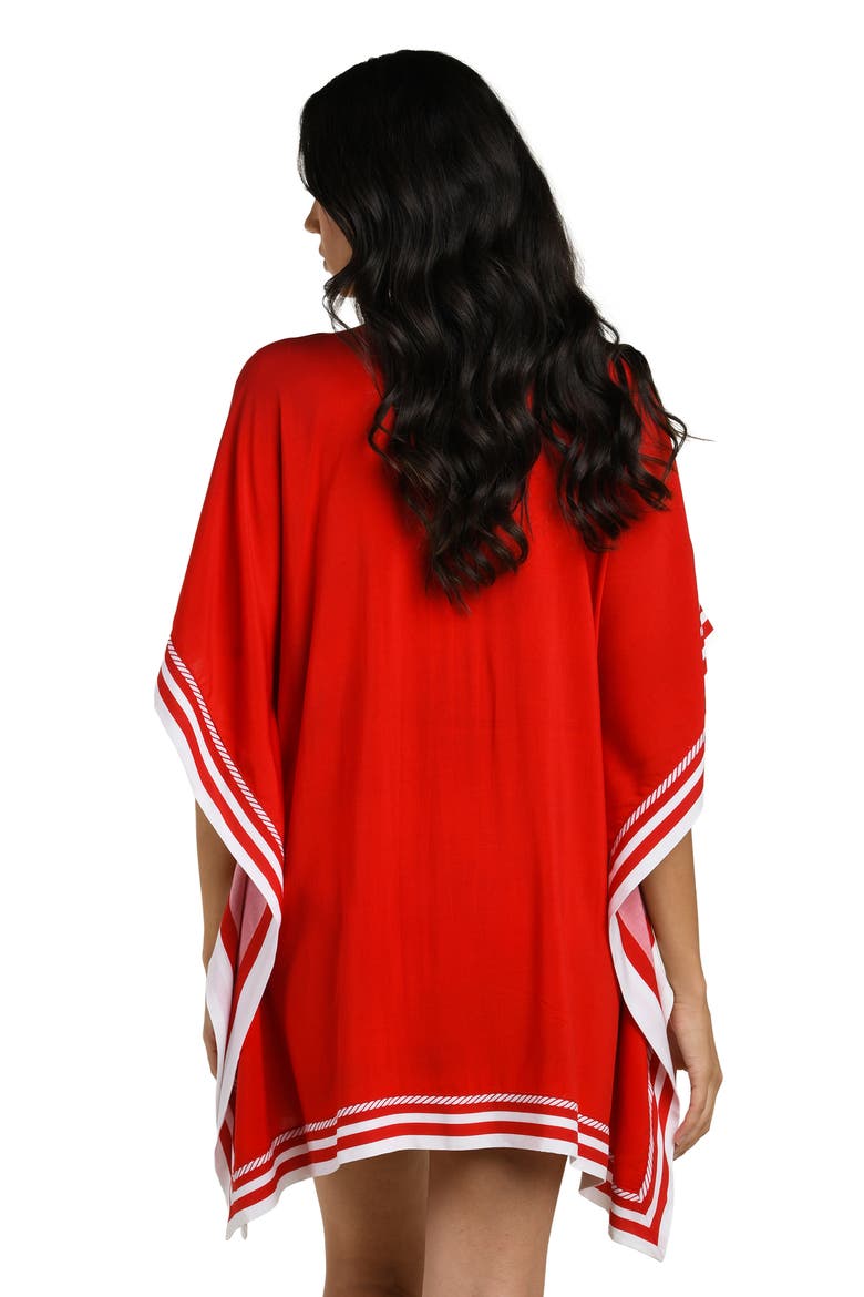 Mariner Cover-Up Caftan, Alternate, color, RUBY