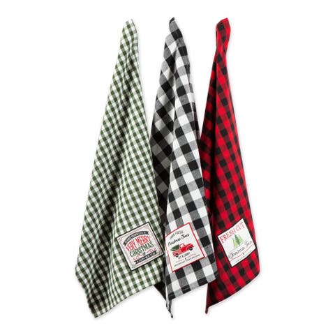 Christmas Embellished Assorted Dishtowels Set/3