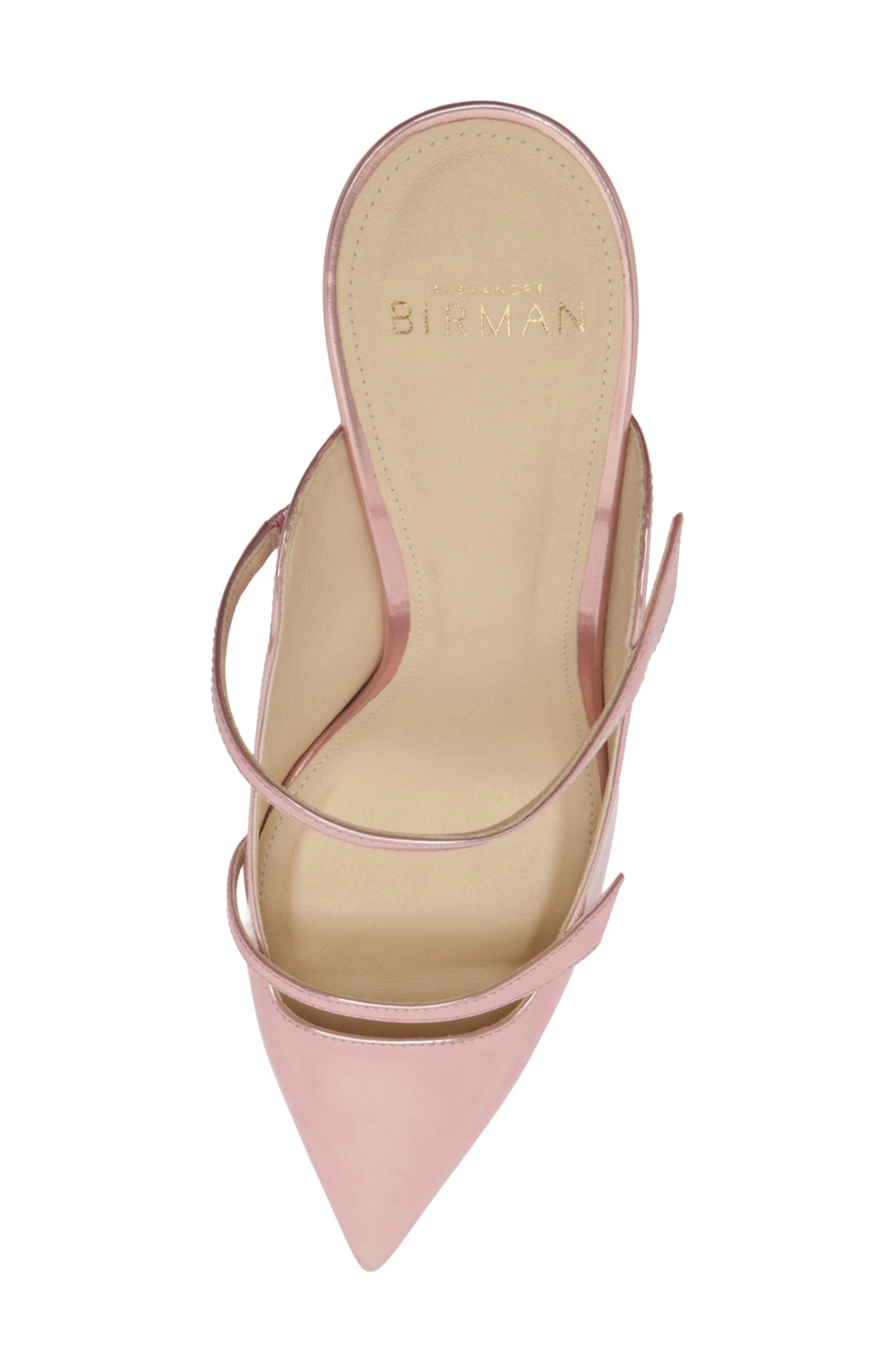 Alexandre Birman Tita Metallic Pointed Toe Mule Pump, Alternate, color, Pink
