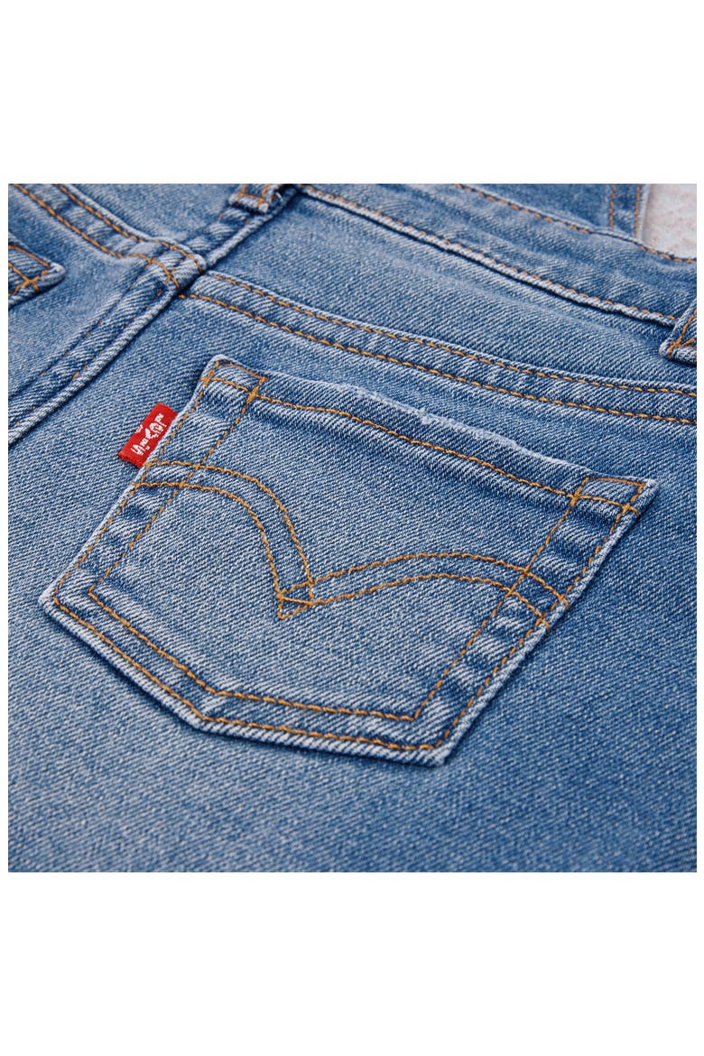 Kids' Embroidered Denim Overall Dress, Alternate, color, DANCE AROUND