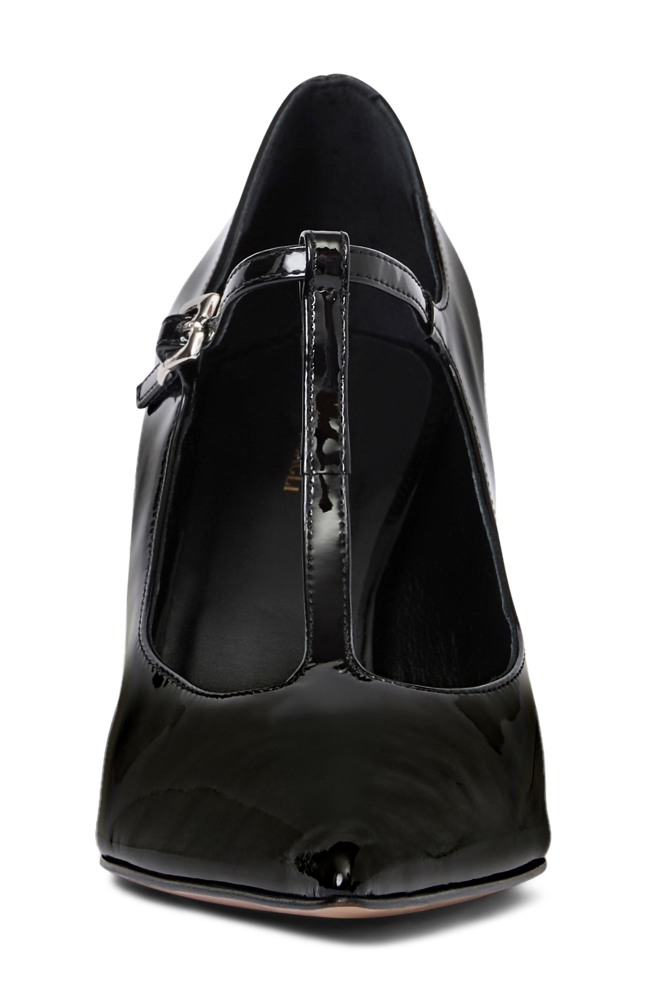 Pepper T-Strap Pointed Toe Pump, Alternate, color, BLACK PATENT