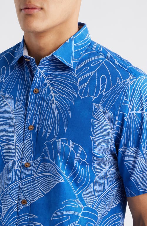 Tommy Bahama Sport Vine Line Short Sleeve Button-up Shirt In Blue