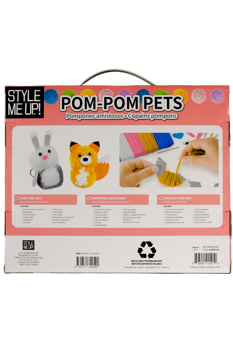 Pom Pom Pets Kids Yarn Crafting Kit, Alternate, color, Multicolored