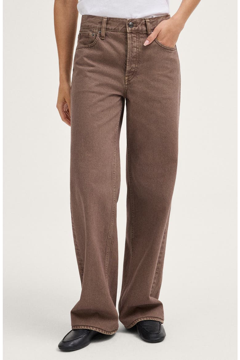 Low Slung Baggy Jeans, Main, color, DARK CHESTNUT