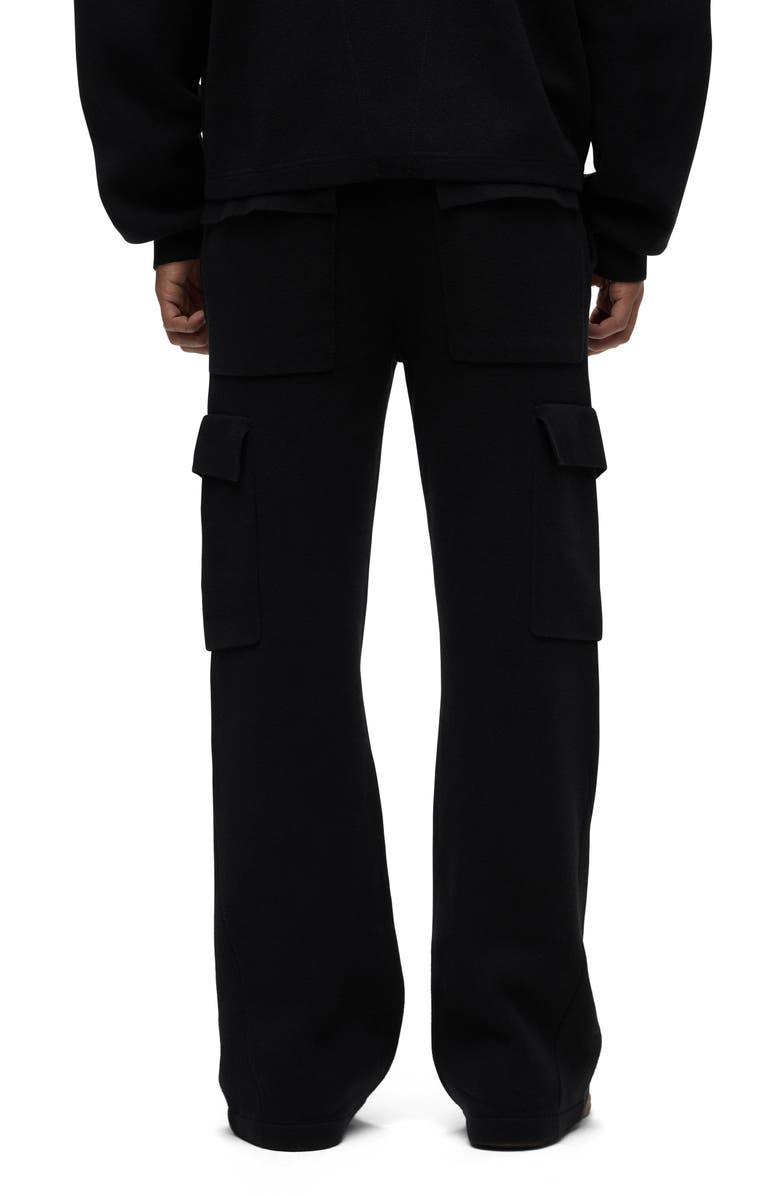 Hudson Jeans Cotton & Cashmere Flare Cargo Sweater Pants, Alternate, color, 