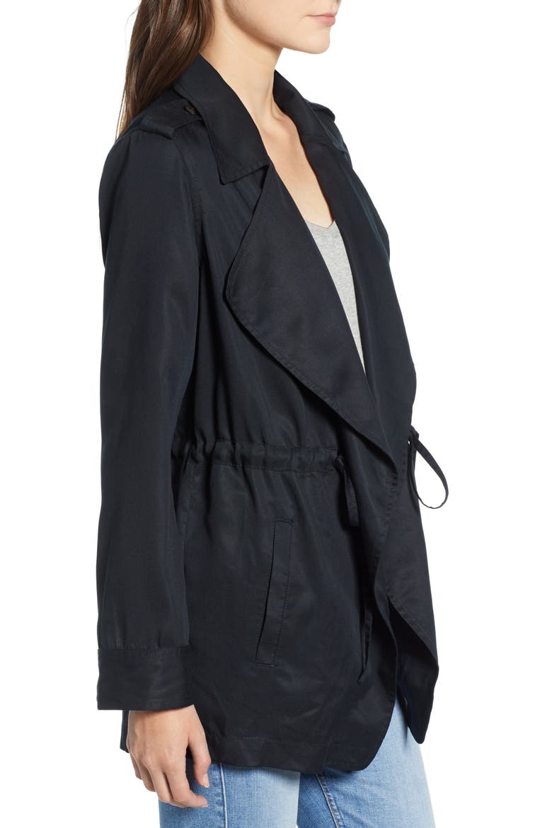 Drapey Utility Jacket, Alternate, color, BLACK