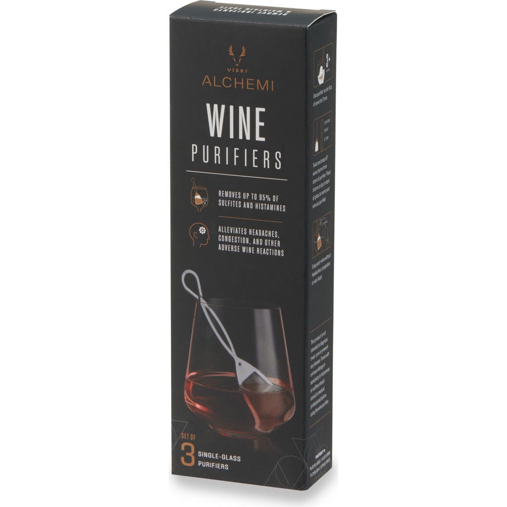 Viski Alchemi Wine Purifiers Set Of 3 In Black