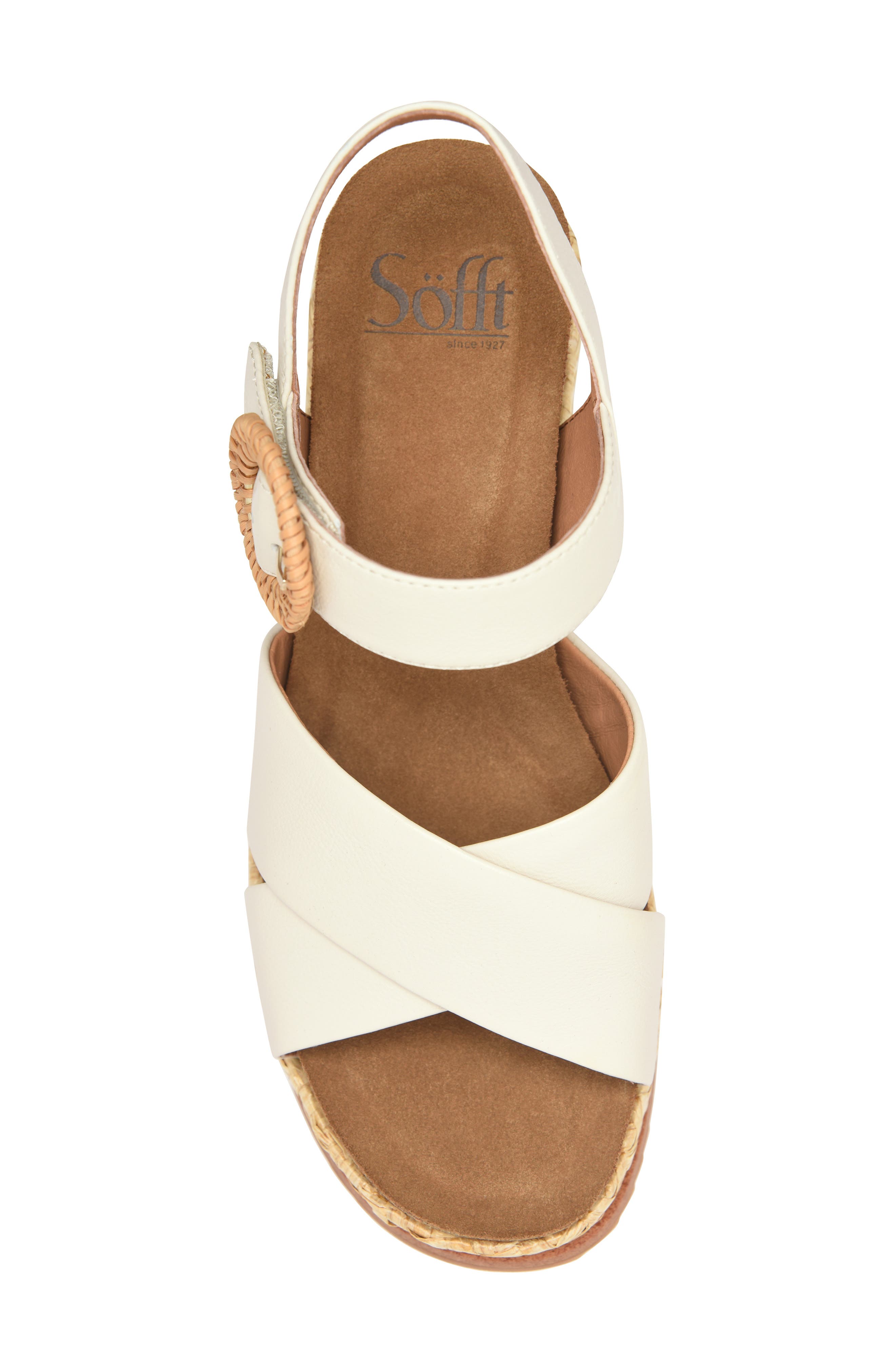 Dorathy Slingback Platform Wedge Sandal, Alternate, color, WHITE