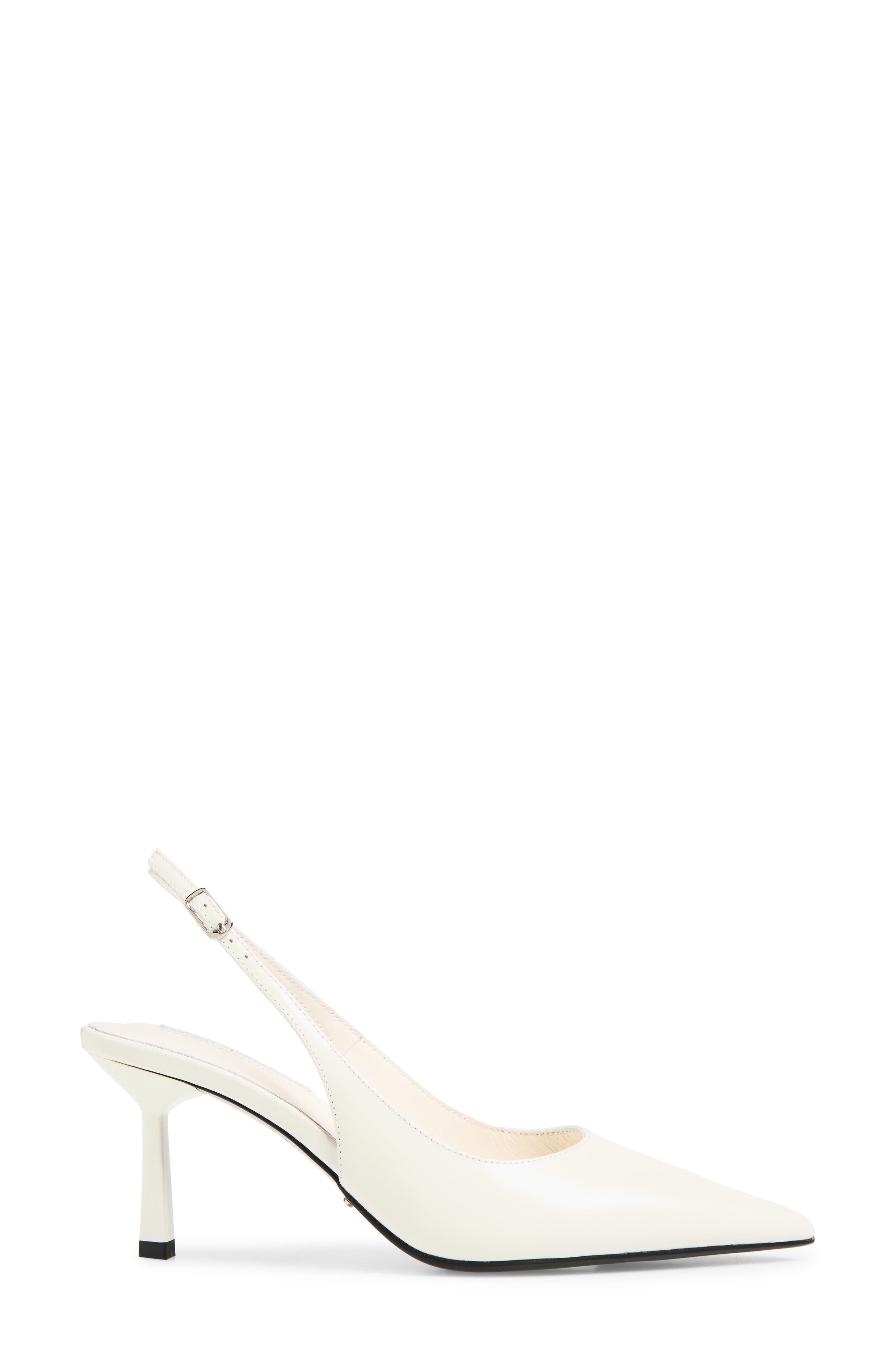 Baz Pointed Toe Slingback Pump, Alternate, color, WHITE HIGH SHINE