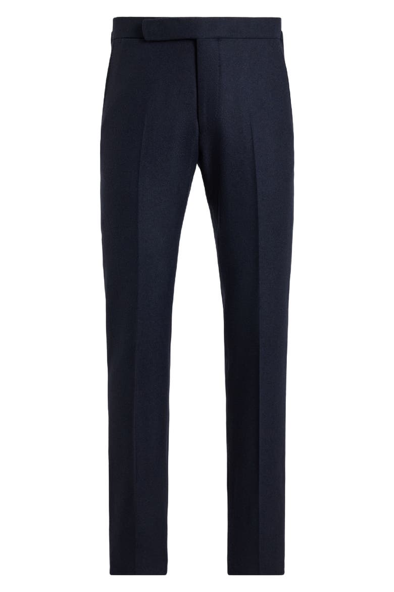 Wool Flannel Trousers, Main, color, NAVY