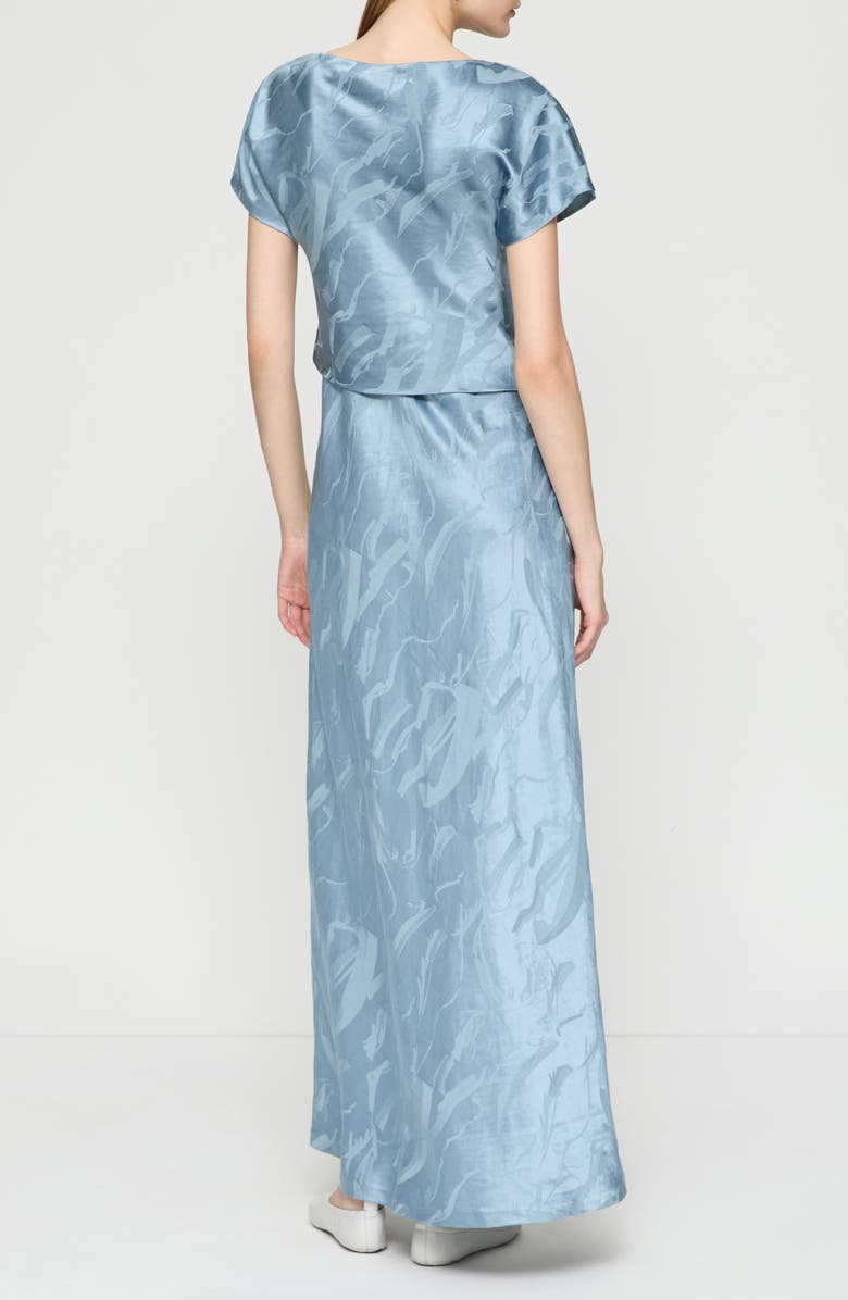 Lafayette 148 New York Gesture Drape Front Jacquard Gown, Alternate, color,