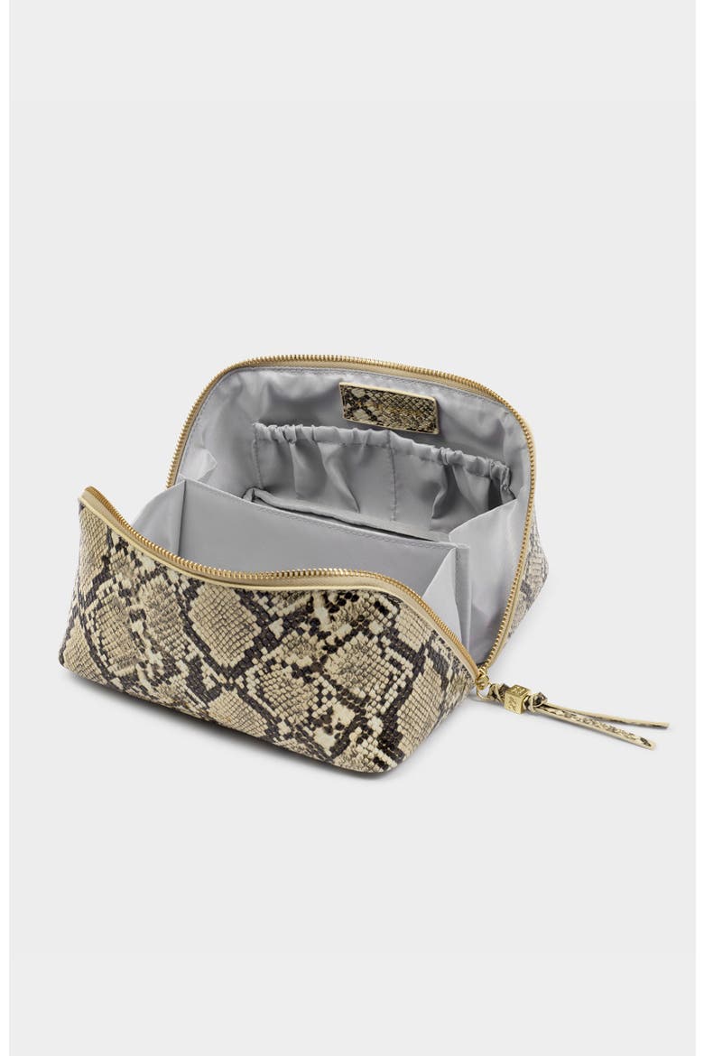 Soho Medium Make Up / Wash Bag, Alternate, color, Faux Snake