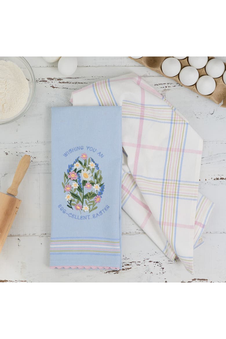 Egg-cellent Easter Dishtowel Set of 2, Alternate, color, Egg-cellent