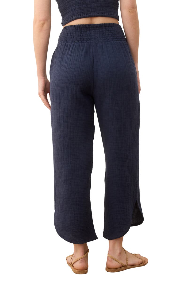 Marine Layer Cali Smocked Waist Double Cloth Pants, Alternate, color,