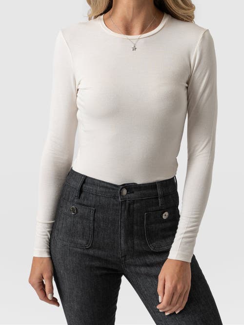 Shop Saint + Sofia Austen Crew Neck Long Sleeve Tee