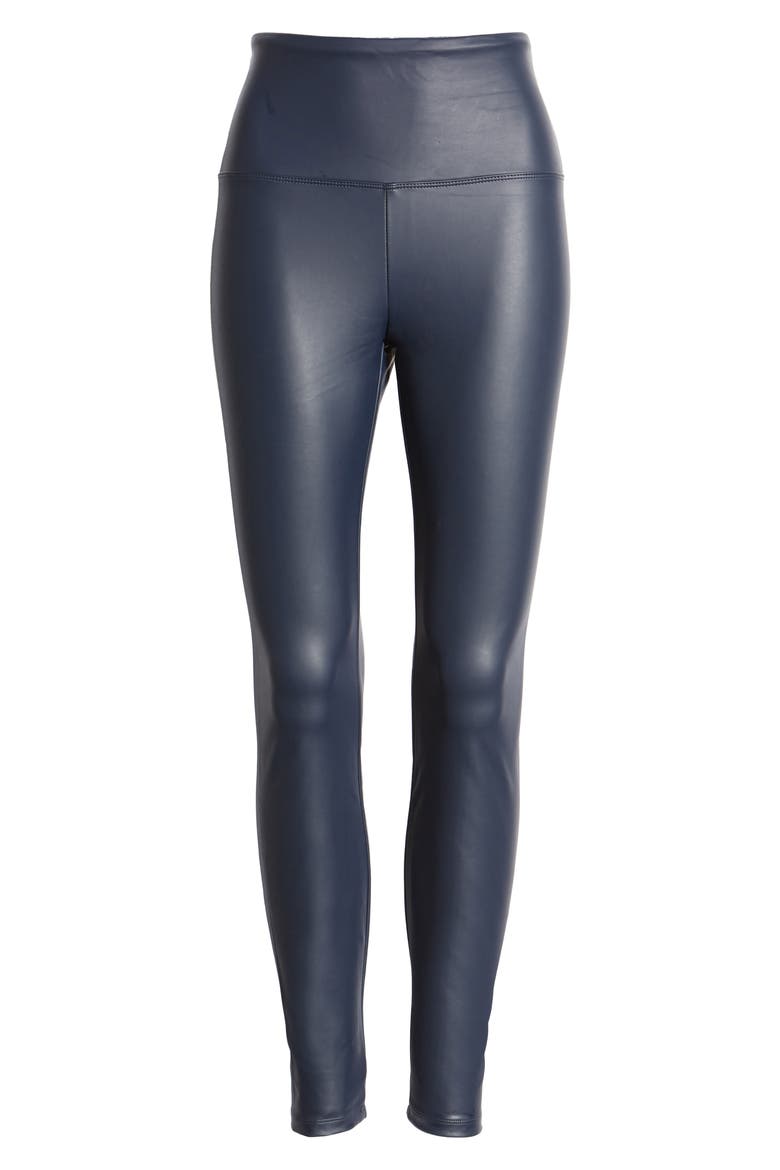 Lyssé Faux Leather Leggings, Alternate, color, MIDNIGHT
