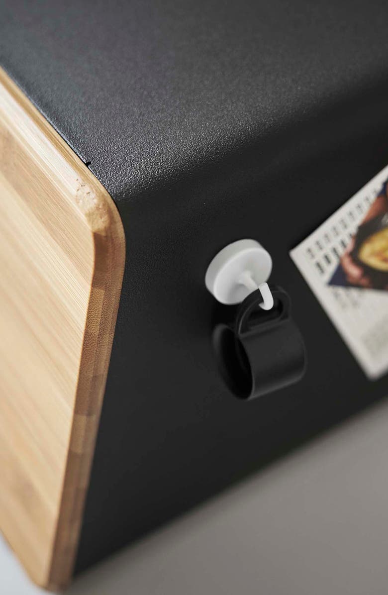 Yamazaki Sliding Door Bread Box, Alternate, color, Black