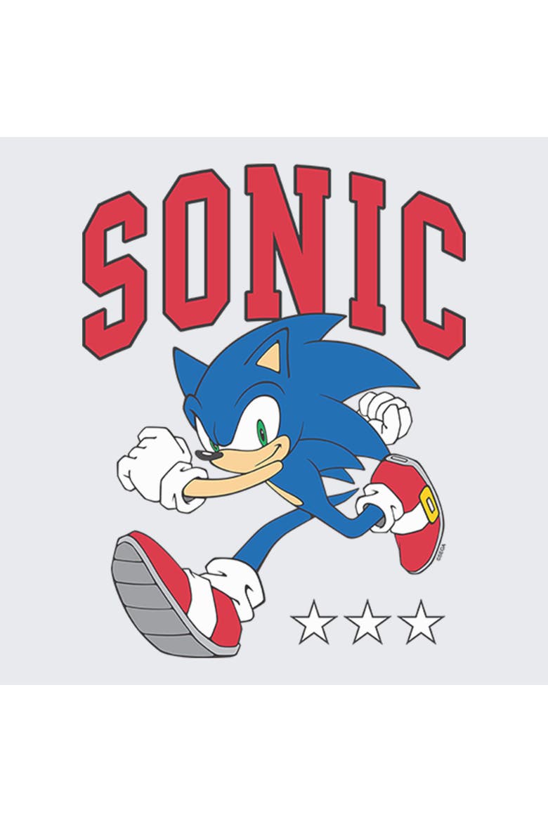 Junior's Sonic the Hedgehog Three Stars Running  Tank Top, Alternate, color, White