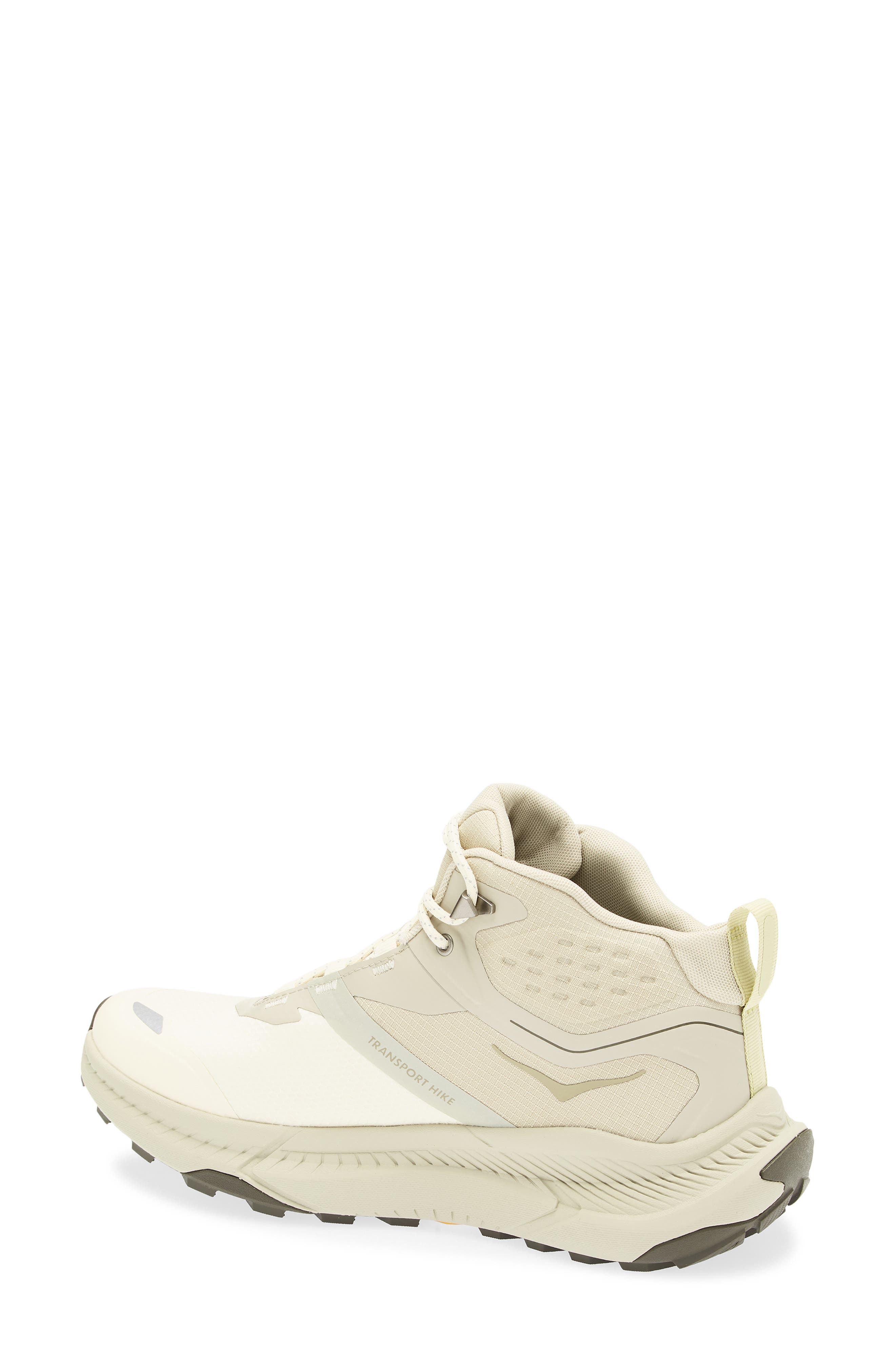 HOKA Transport Chukka GORE-Tex<sup
®</sup
 Waterproof Trail Shoe, Alternate, color, Oyster Mushroom / Yellow