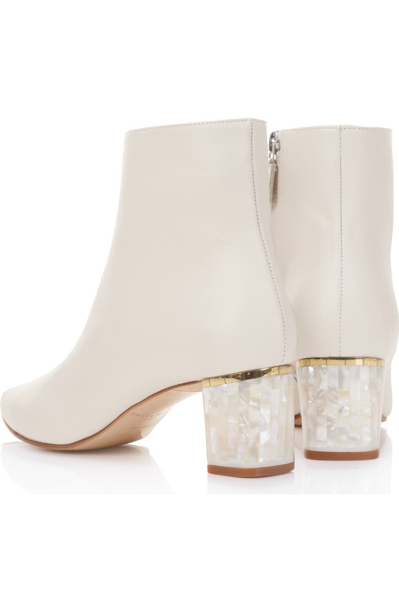 Freya Rose June White Pearl Heel Ankle Boots, Alternate, color, White