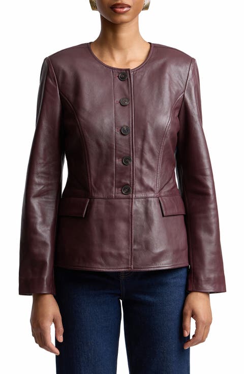 Peplum Leather Jacket