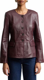 Bagatelle Peplum Leather Jacket