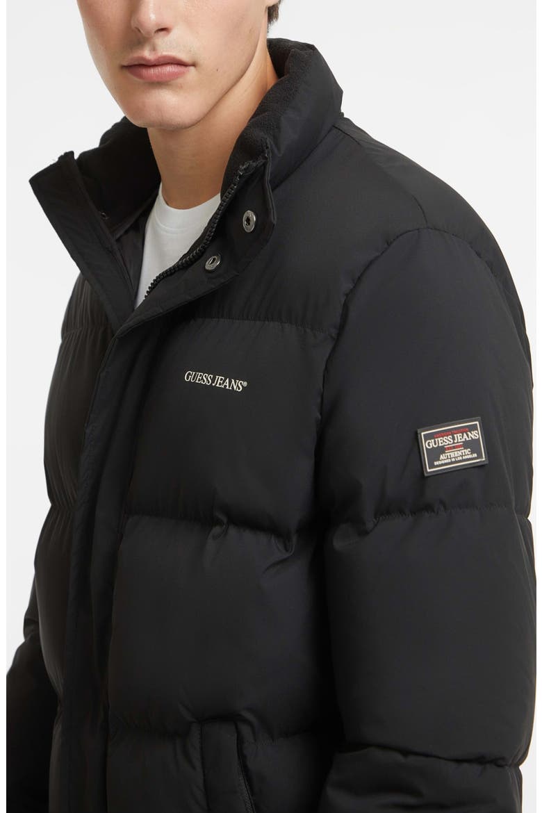 Mid Length Hooded Puffer Coat, Alternate, color, JBLACK-BLACK