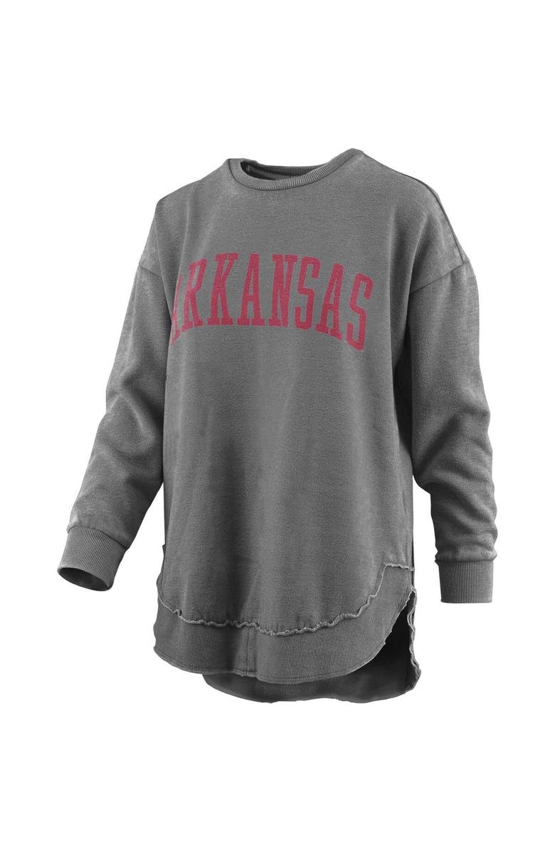 PRESSBOX Women's Pressbox Black Arkansas Razorbacks Vintage Wash Pullover Sweatshirt, Main, color, Black