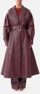 Camilla Leather Coat With Tucked Sleeves