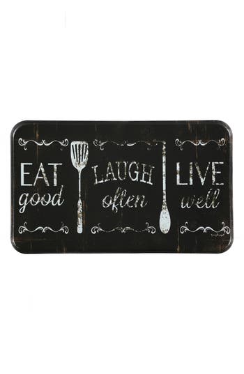 J&v Textiles J And V Textiles Kitchen Floor Mat In Black