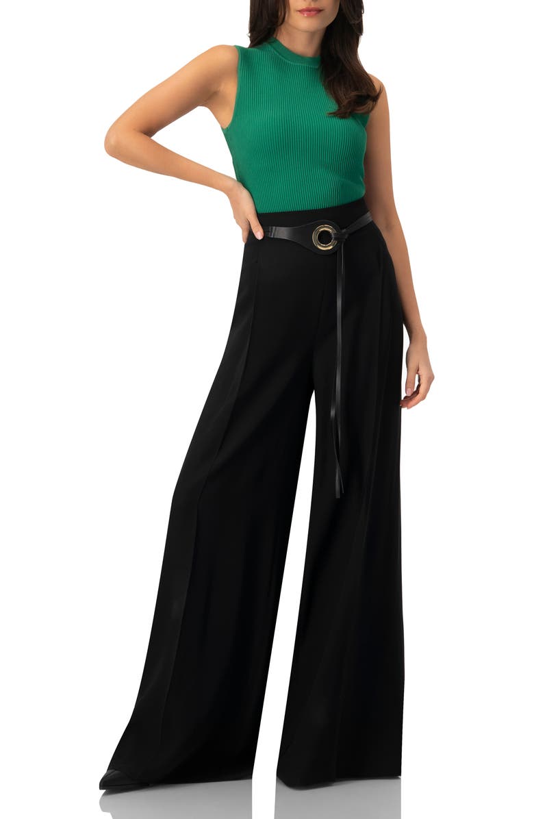 IVONNE Maxi Wide Leg Trousers, Alternate, color, 
