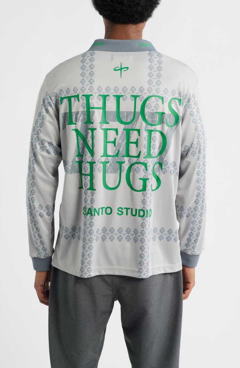 SANTO STUDIO Thugs Need Hugs Graphic Club Jersey, Alternate, color, Grey