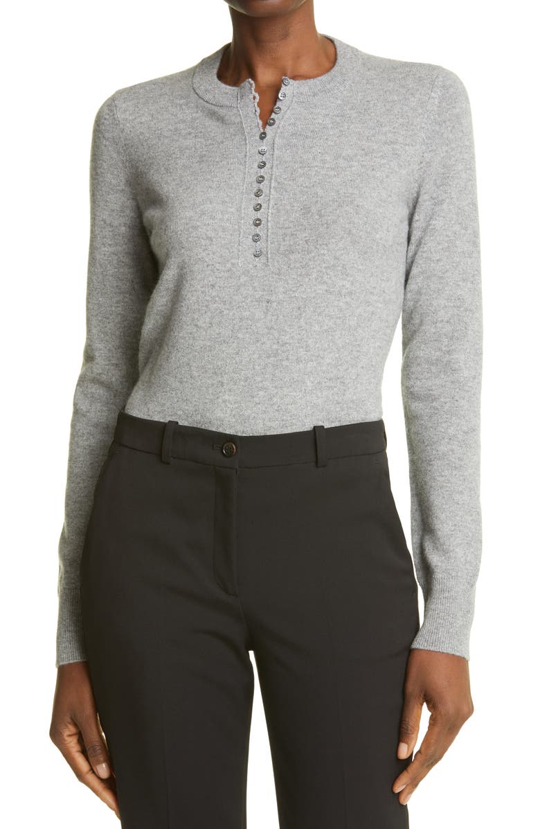 Theory Cashmere Henley Sweater, Main, color, 