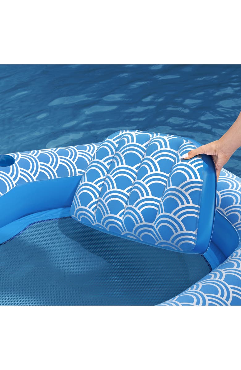 H2OGO! Comfort Plush Inflatable Lounge, Alternate, color, Blue