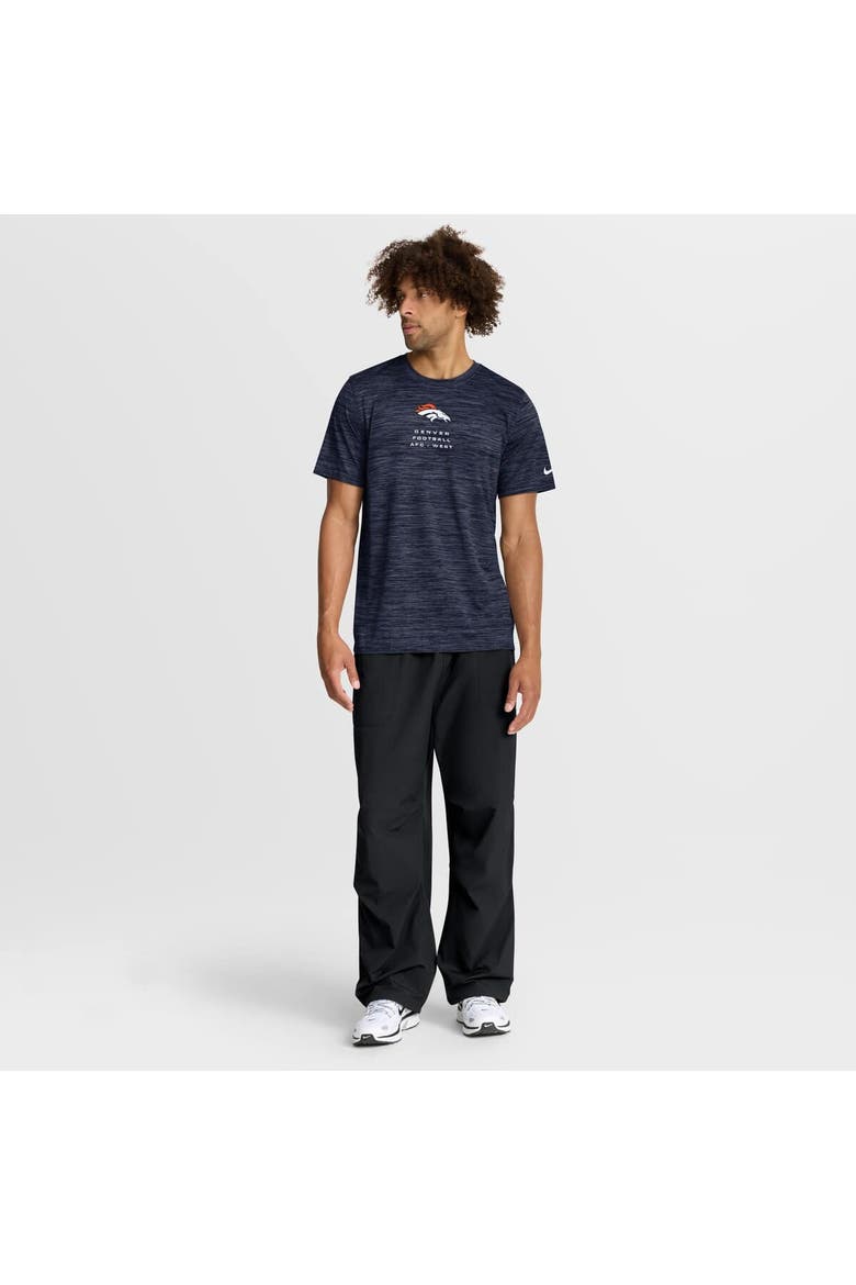 Men's Nike Navy Denver Broncos Velocity Ball Carrier Dri-FIT T-Shirt, Alternate, color, Navy