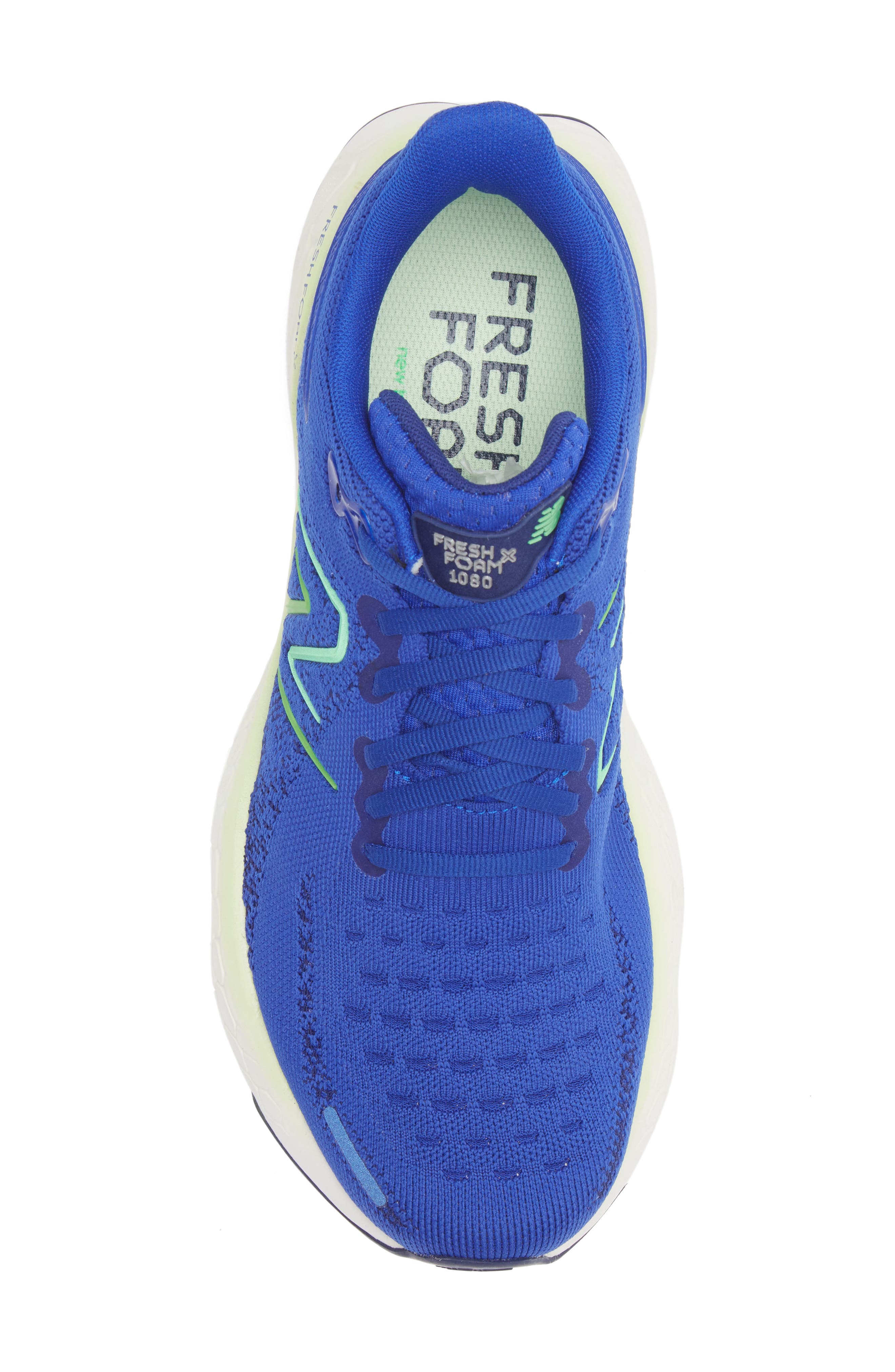 Fresh Foam X 1080v12 Running Shoe, Alternate, color, INFINITY BLUE/ GREEN APPLE